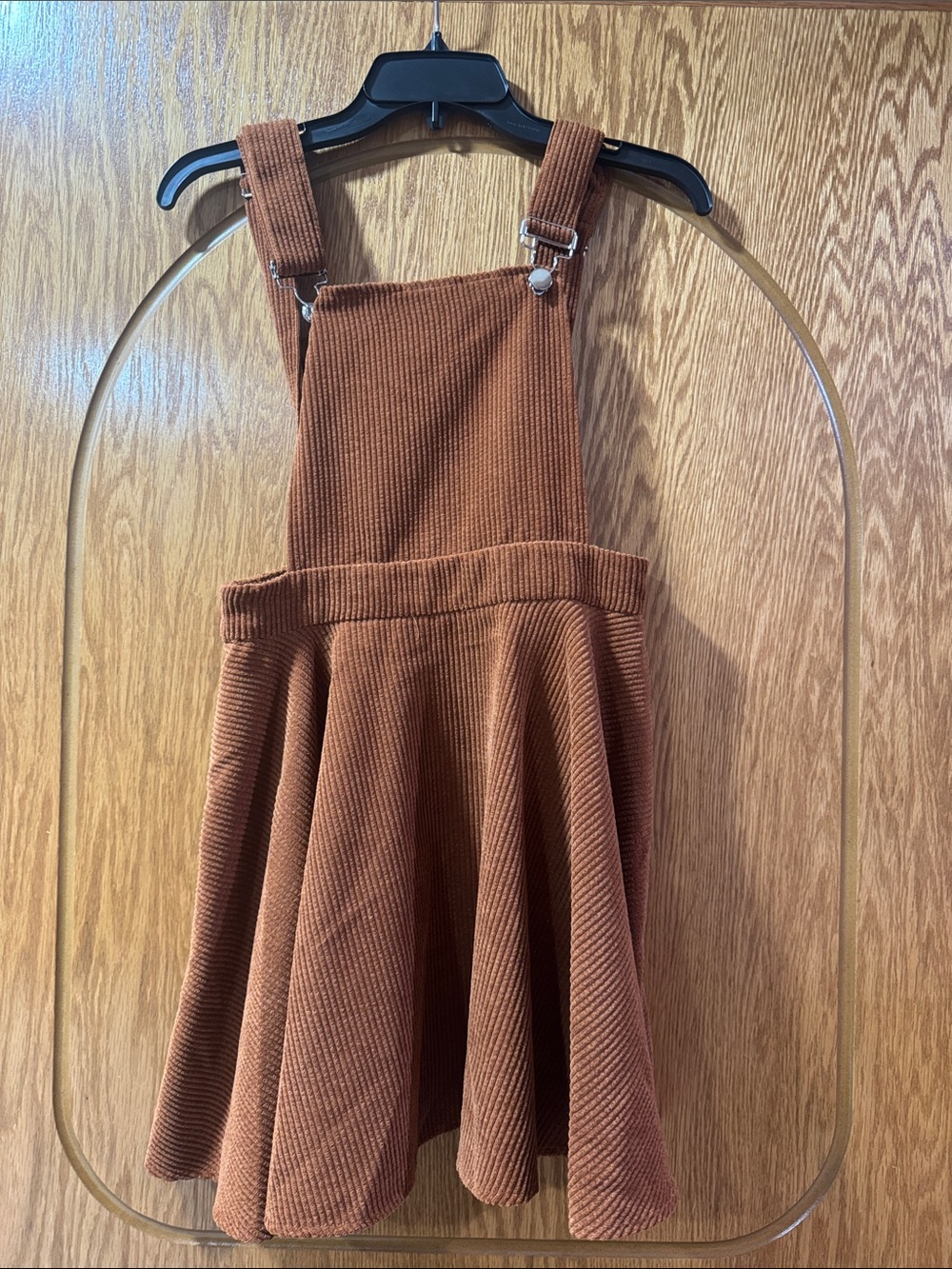 Women’s Brown Corduroy Pinafore Skirt
